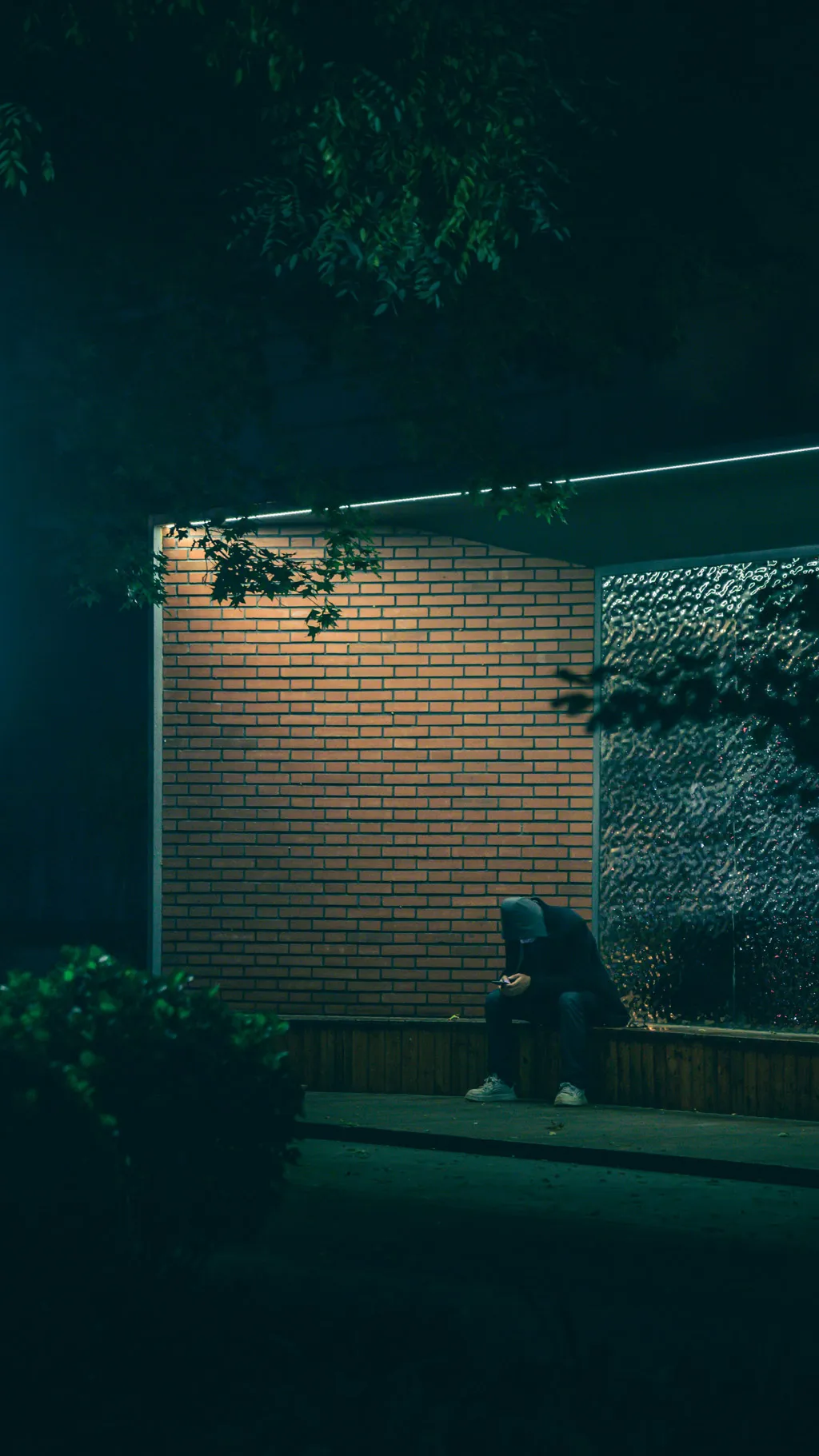 Night conversation scene
